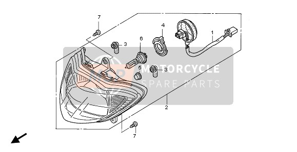 Honda SH125R 2008 Faro para un 2008 Honda SH125R